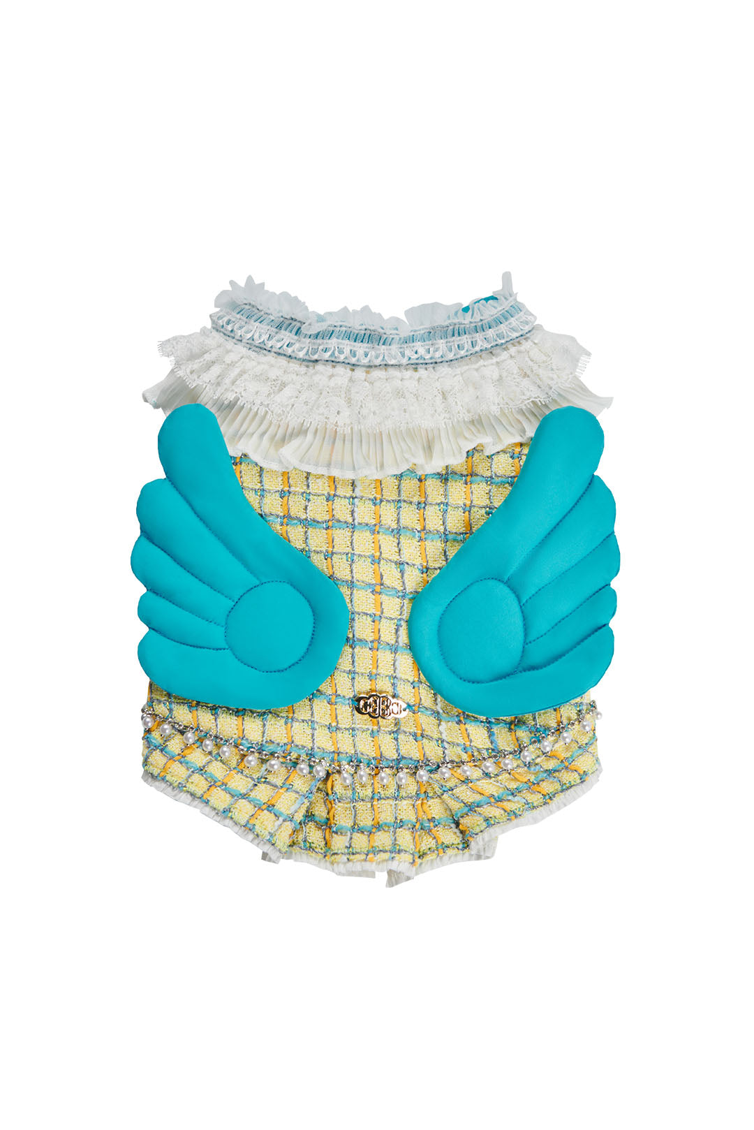 Yellow Tweed & Winged Speed Detail Petwear|COZY-EVER