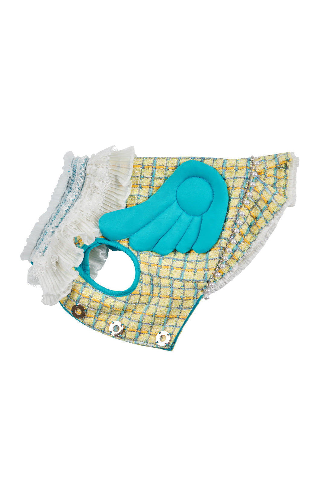 Yellow Tweed & Winged Speed Detail Petwear|COZY-EVER