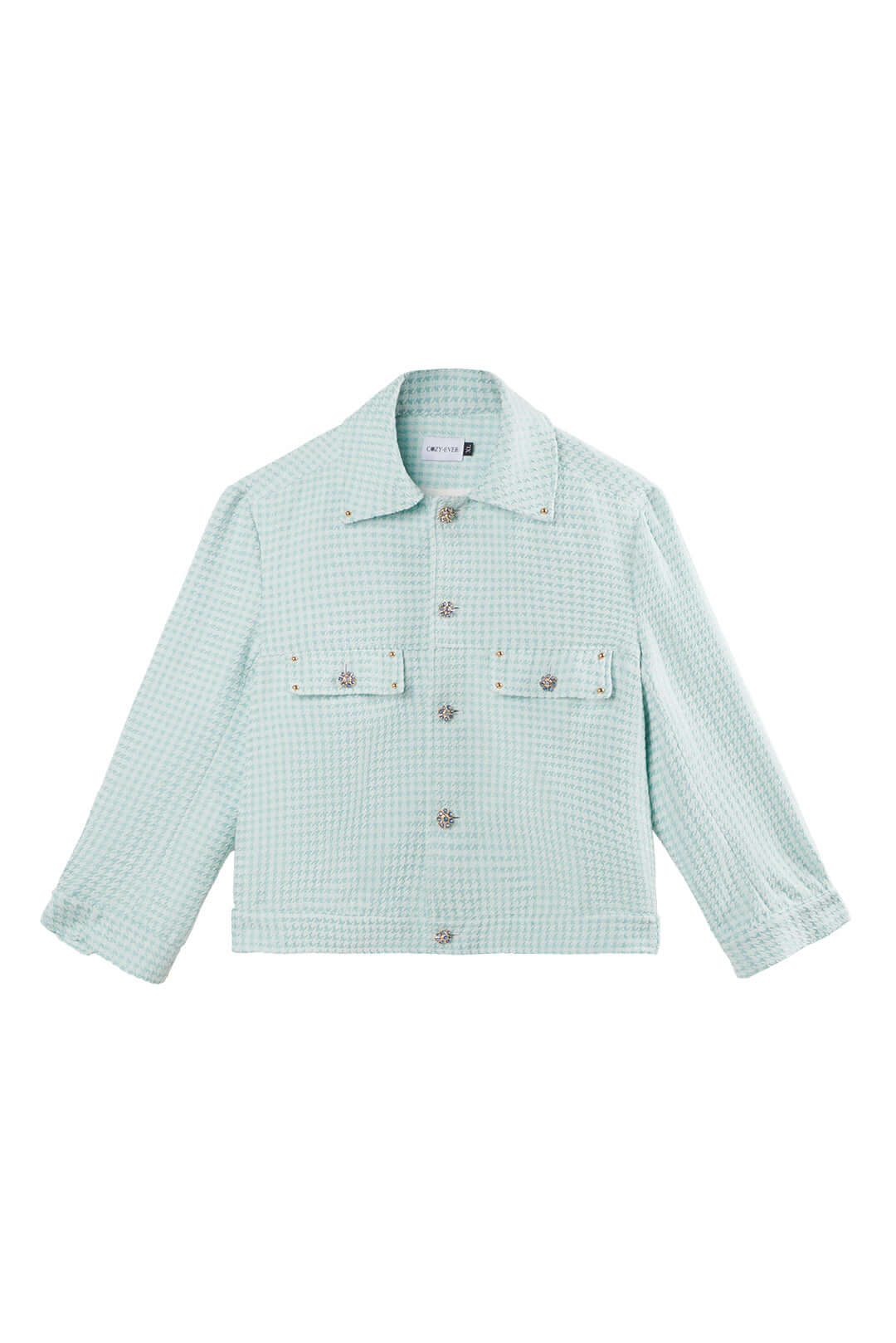 The Atlantis Artesia Lumivelle Tweed Jacket – Blue Gem & Studded Custom - COZY-EVER