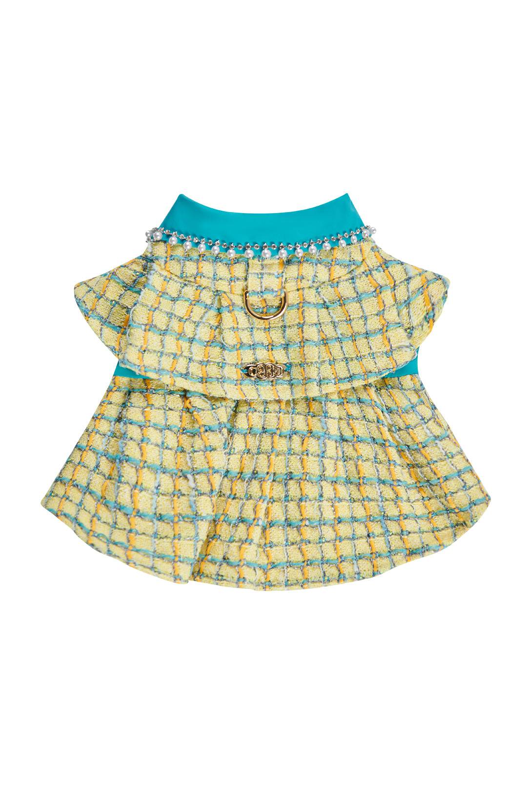 Yellow Tweed & Cape Robe Design Petwear｜COZY-EVER