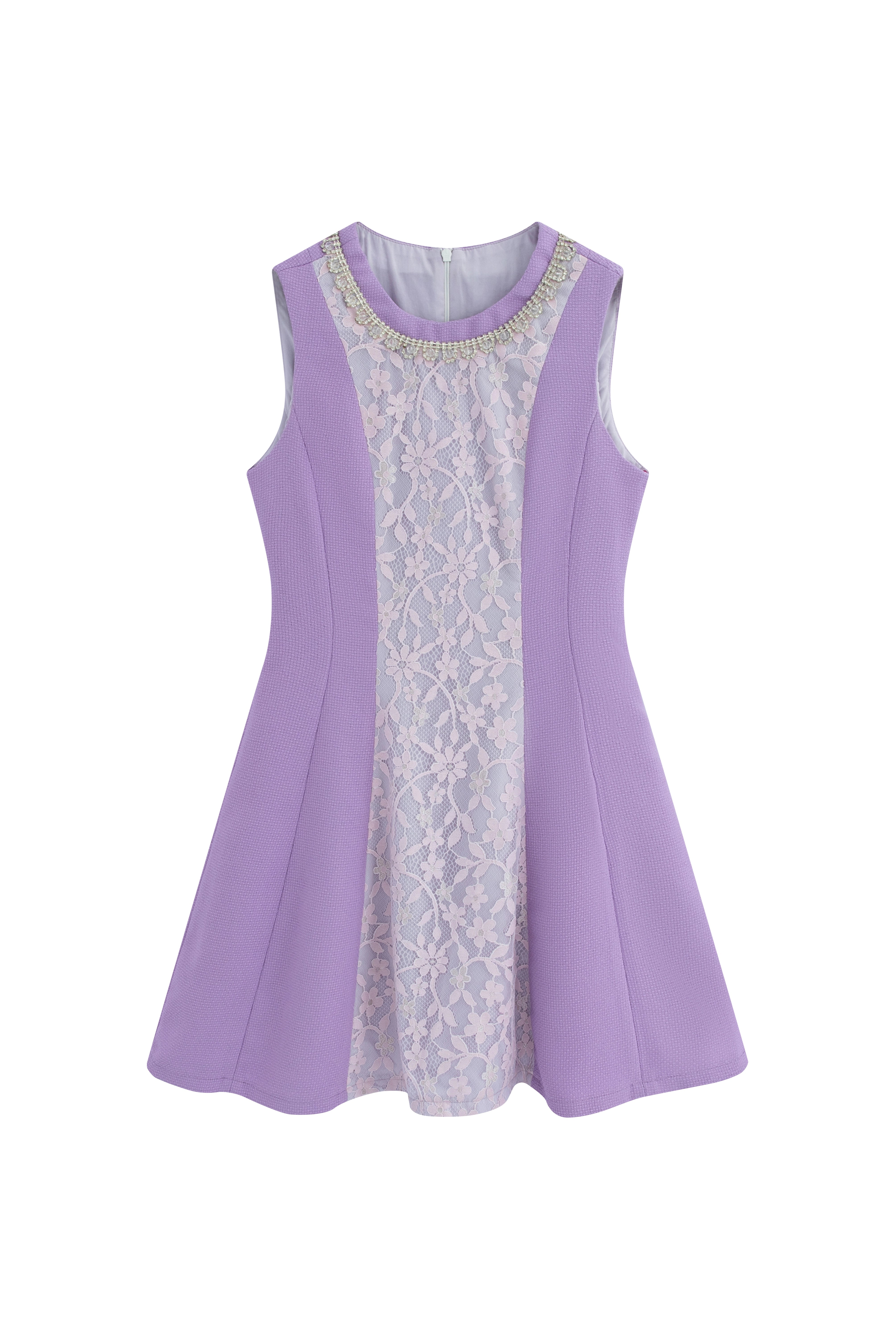 The Romantic Garden Dream Butterfly Purple Fragrance Skirt-Lace Dress