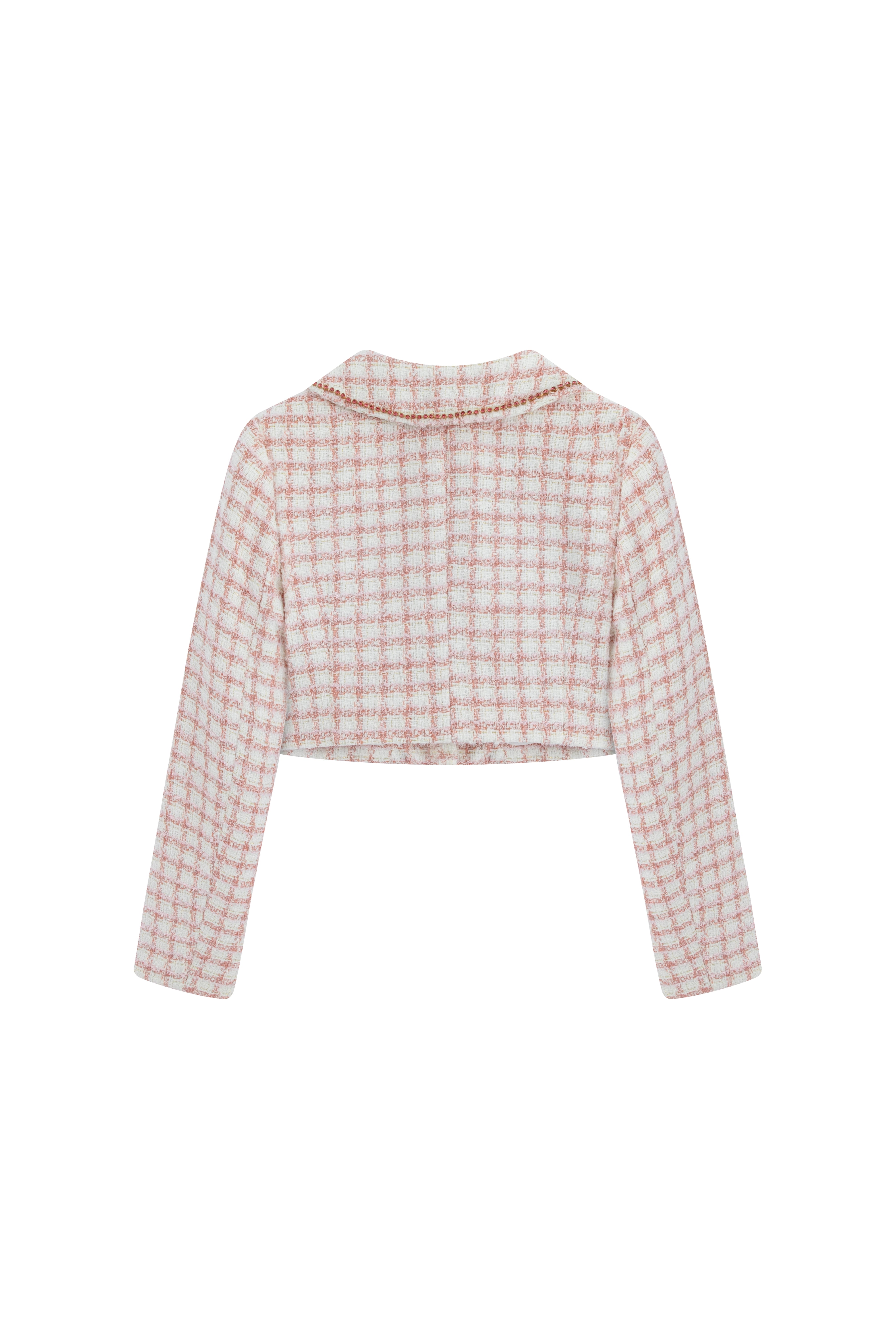 The Gilded Age Sweet Dream Pink Tweed-Tweed Women's Jacket